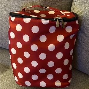 Lug Tall Dolly cosmetic storage bag crimson large dot